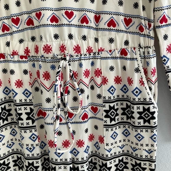 Celebrate Together Jumpsuit Aztec Long Sleeve Comfy Cozy Sz S Elastic Waist NWOT - Picture 5 of 8